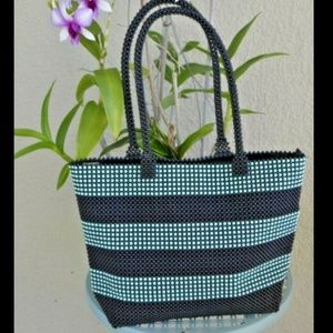 Large Handmade Beaded Tote Purse